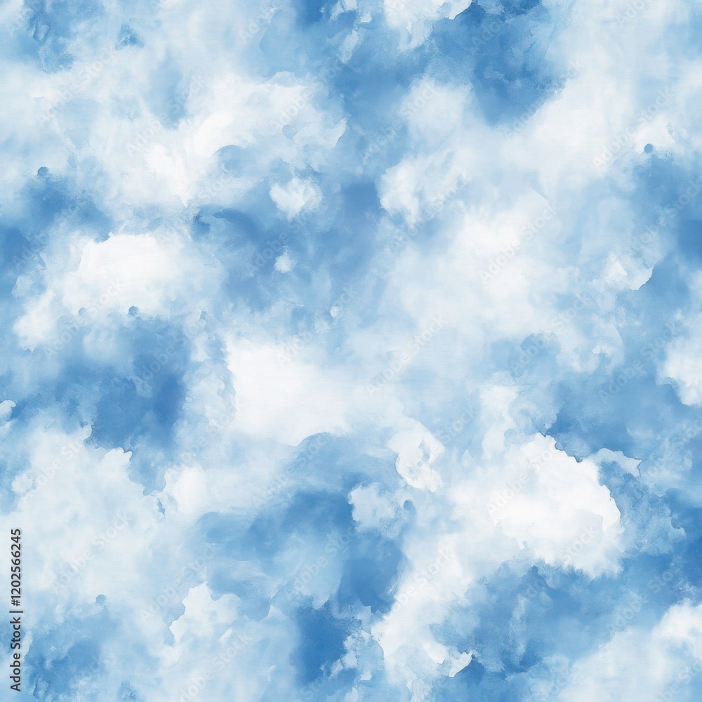 Gentle blue and white tie-dye pattern
