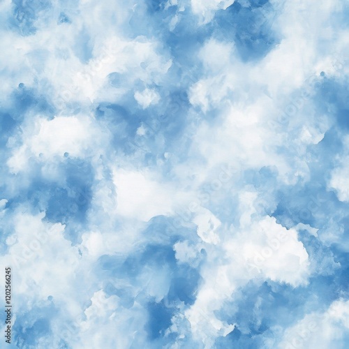 Gentle blue and white tie-dye pattern