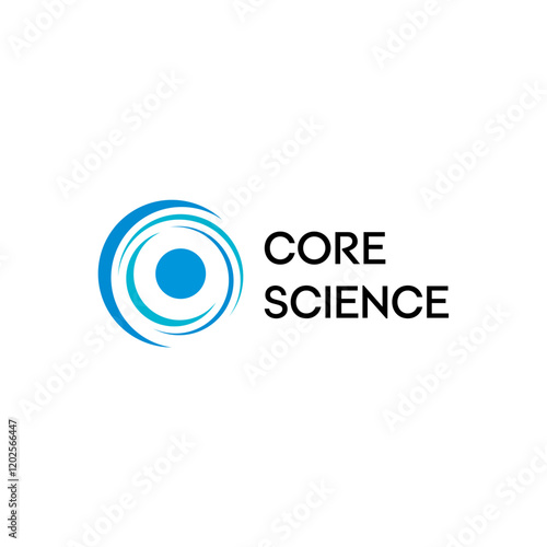Core Science logo design integrates precision and innovation with sleek, modern elements for a forward-thinking brand identity corporate image editable vector.