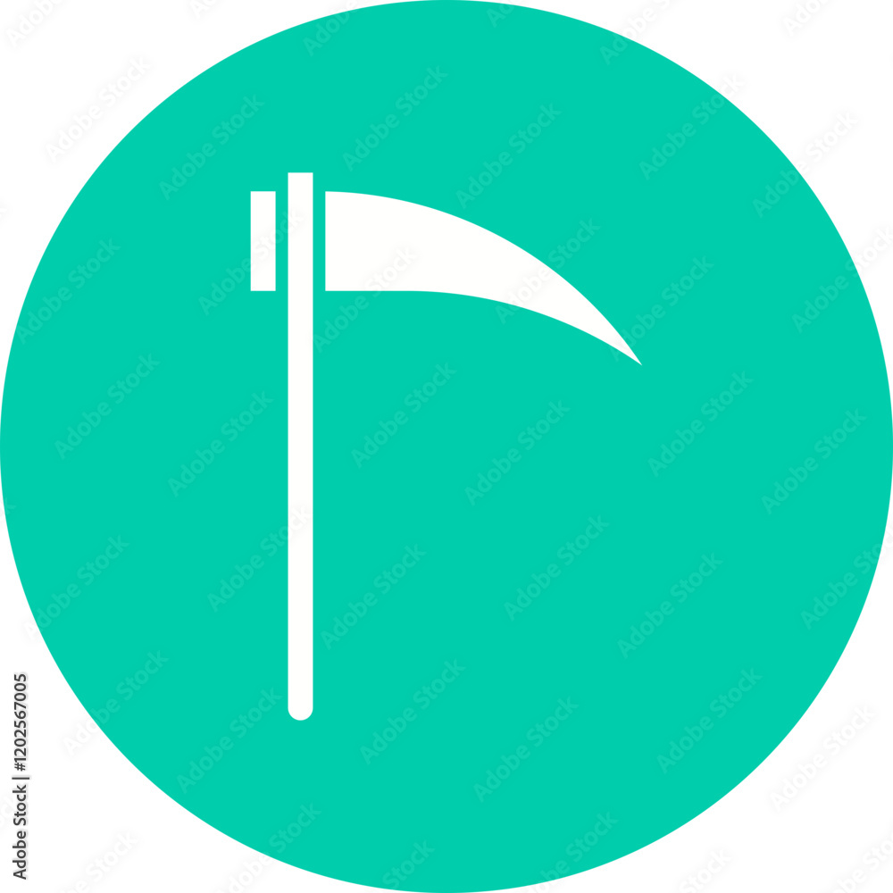 Scythe icon single vector illustration Scythe icon single vector illustration