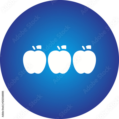 Apples icon single vector illustration