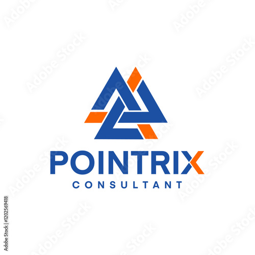 ointrix Consultants Triangle logo design combines precision and modernity to represent dynamic consulting for a standout brand identity corporate image editable vector.
