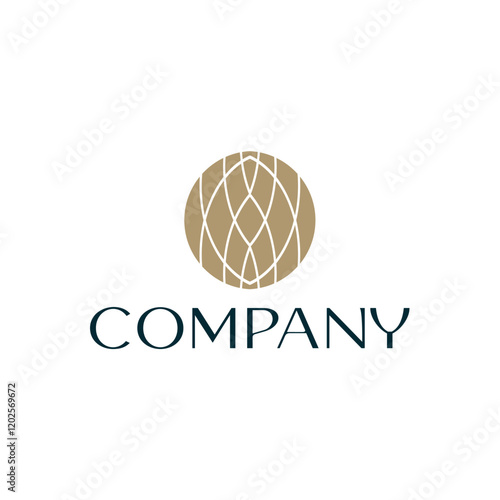 Round circle elegance decoration logo design brings modern elegance to life with a refined brand identity corporate image editable vector.