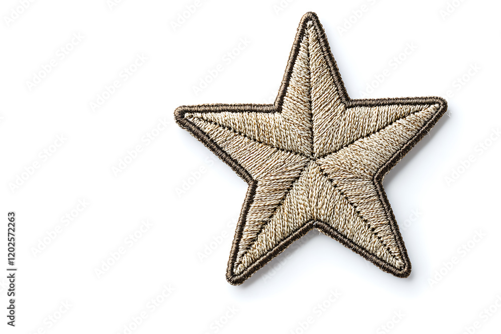 Star embroidery patch isolated on a white background Star embroidery patch isolated on a white background