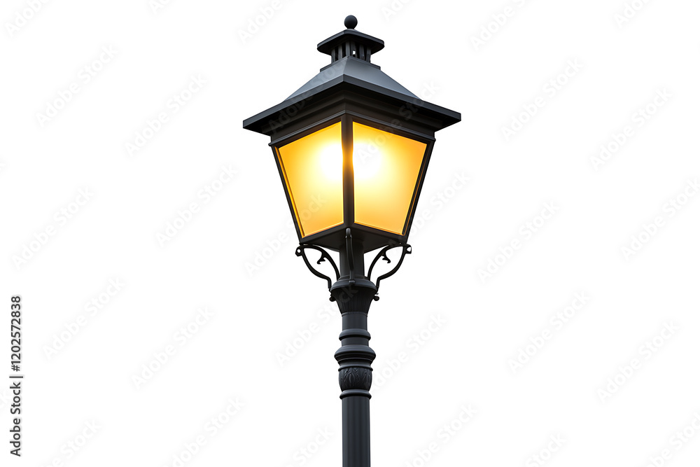 Street lamp isolated on a white background Street lamp isolated on a white background