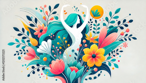 Happy Women’s Day. Vibrant Illustrations Celebrating International Women’s Day, Feminine Empowerment