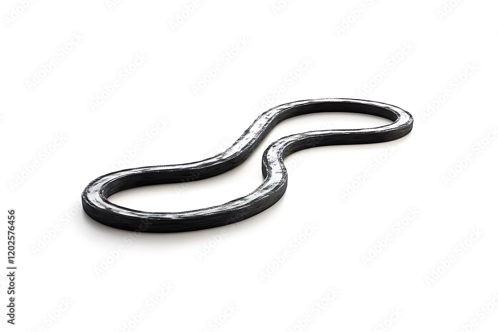 Obraz premium Twisty road isolated on a white background