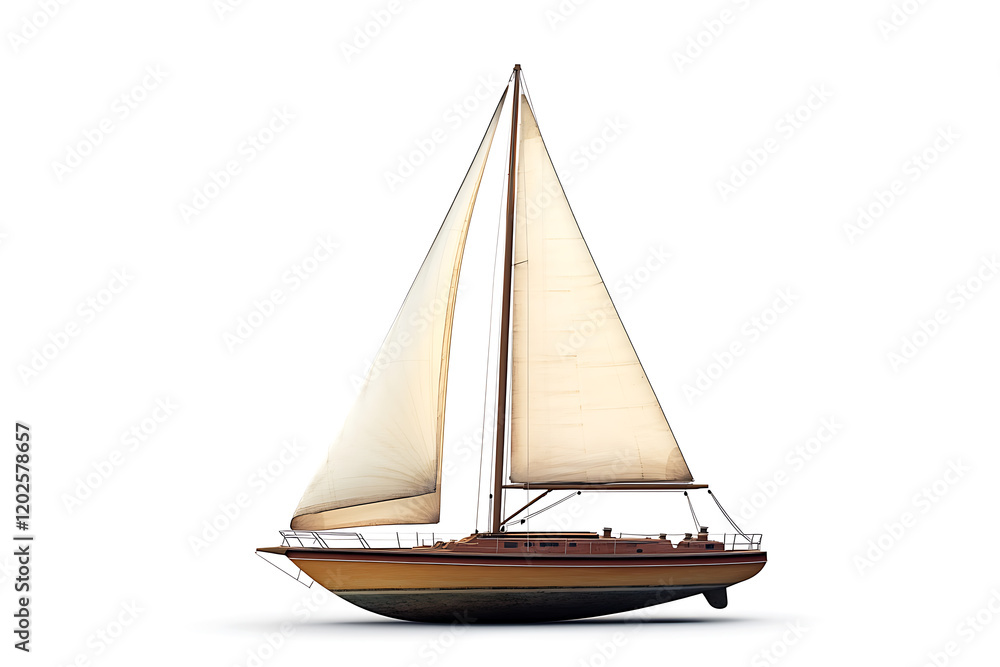 Fototapeta premium Sailboat isolated on a white background