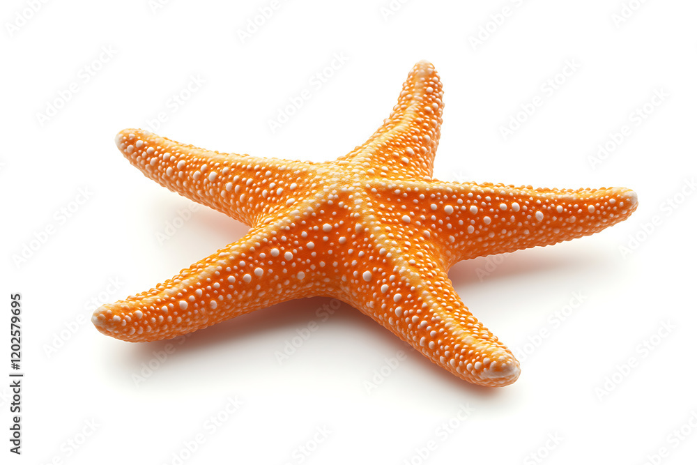 Orange starfish isolated on a white background