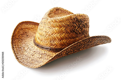 Panama style hat isolated on a white background photo