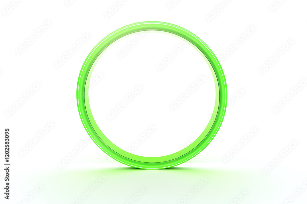 Neon green circle isolated on a white background Neon green circle isolated on a white background