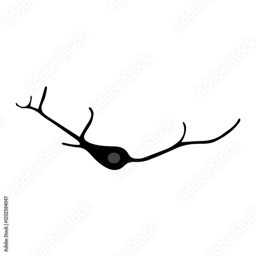 cortical neuron glyph icon