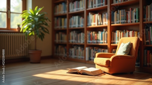 Wallpaper Mural cozy school library corner, reading nook Torontodigital.ca