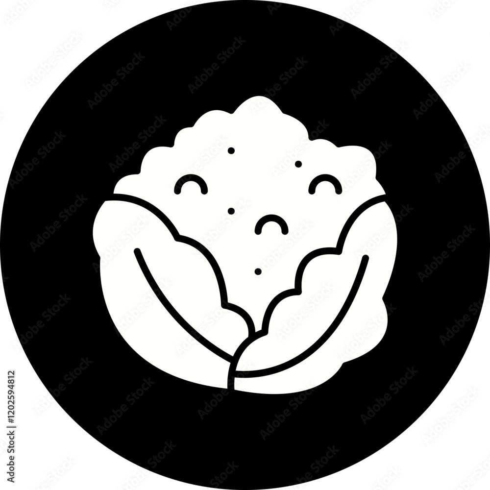 Cauliflower icon single vector illustration Cauliflower icon single vector illustration