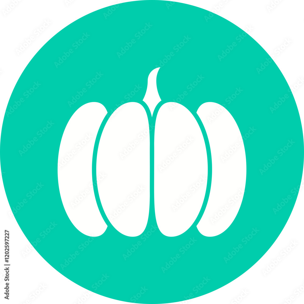 Fototapeta premium Pumpkin icon single vector illustration