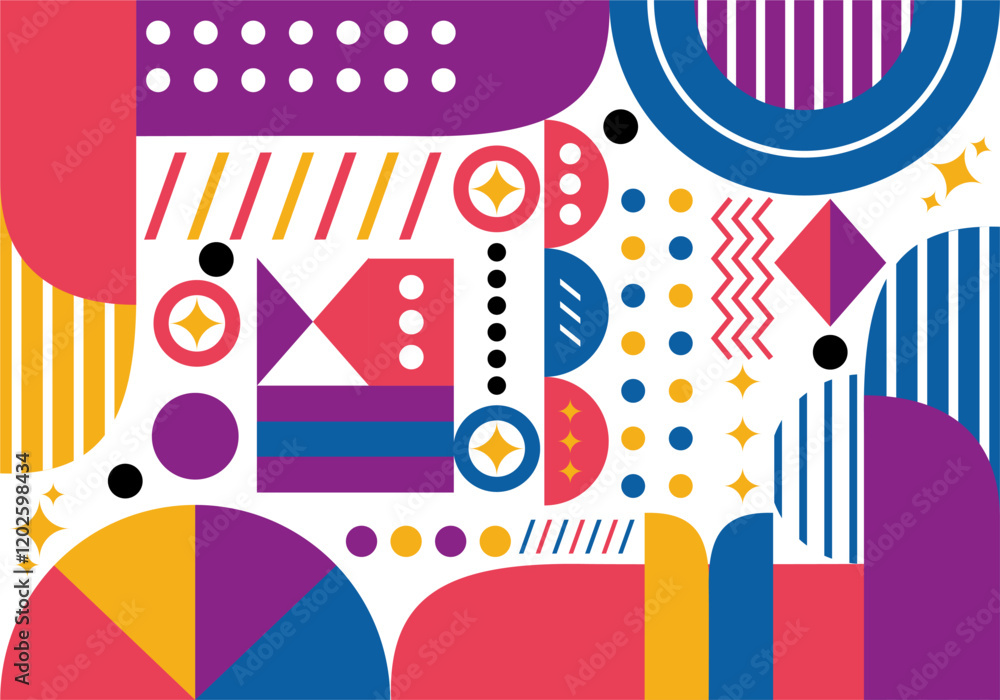 Obraz premium Abstract geometric flat design background vector