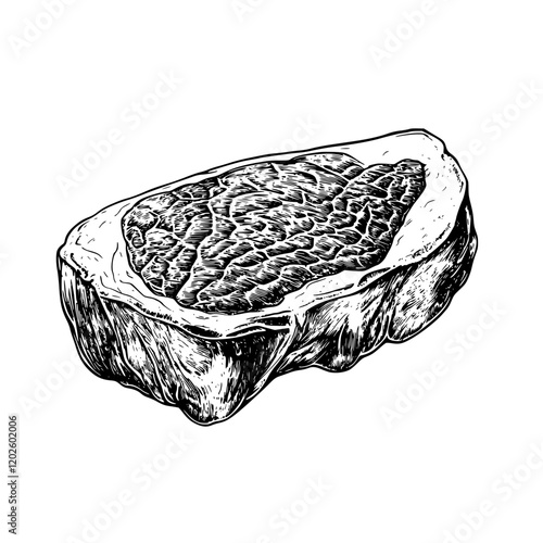 Juicy cut of steak resting on a wooden surface ready for seasoning and grilling during an evening barbecue gathering