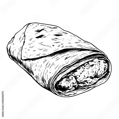 Deliciously wrapped burrito filled with savory ingredients and fresh flavors, ready to be enjoyed at a cozy eatery
