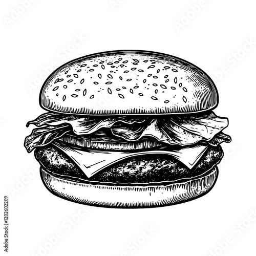 Deliciously crafted burger featuring fresh ingredients and a perfectly toasted sesame bun for a satisfying meal experience