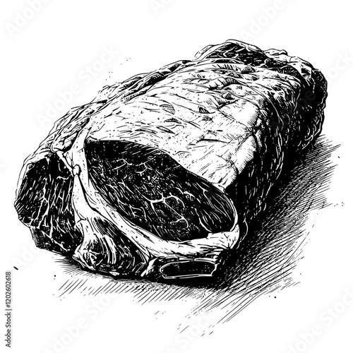 Juicy beef brisket resting on a rustic wooden table after a slow-cooking process in a cozy kitchen setting