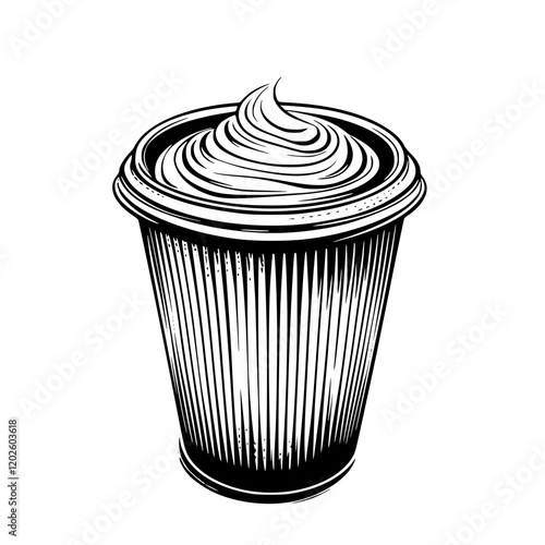 Delightful dessert treat served in a charming cup with swirls of frosting perfect for any joyous occasion