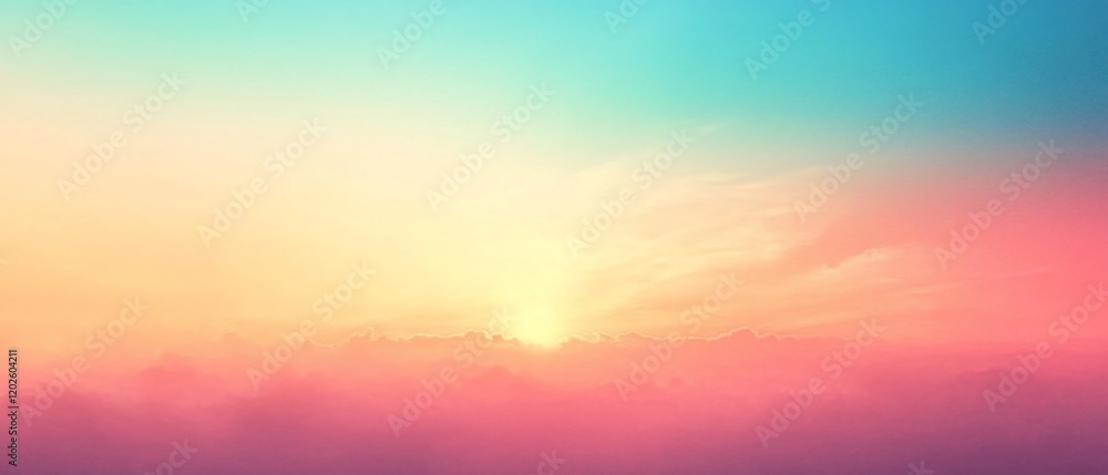 Colorful Sunrise Over Misty Mountains. Background Use Colorful Sunrise Over Misty Mountains. Background Use