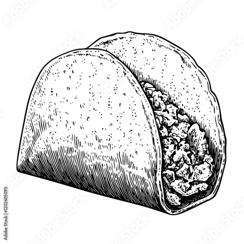 Delicious taco filled with seasoned meat showcasing culinary artistry and tradition