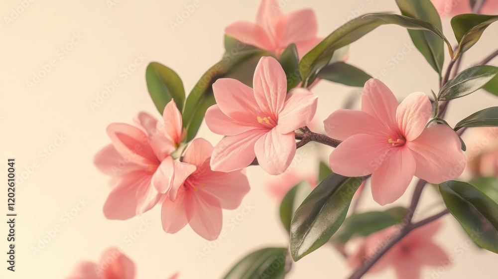 Pink flowers blooming, soft background, spring, nature, pastel Pink flowers blooming, soft background, spring, nature, pastel
