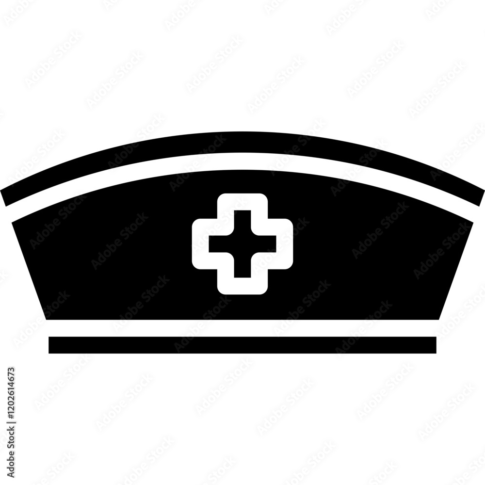 Fototapeta premium Nurse Cap icon single vector illustration