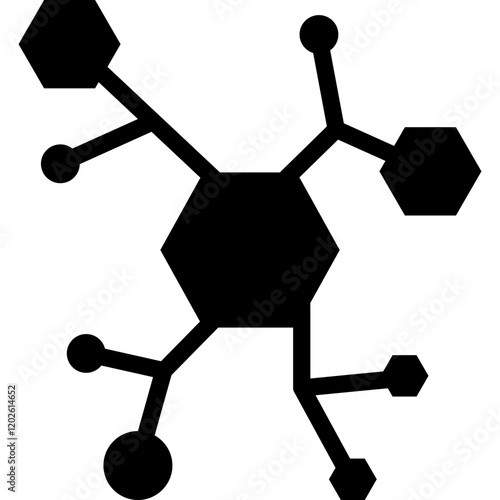 Molecular Structure icon single vector illustration