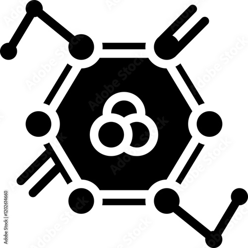 Molecules icon single vector illustration