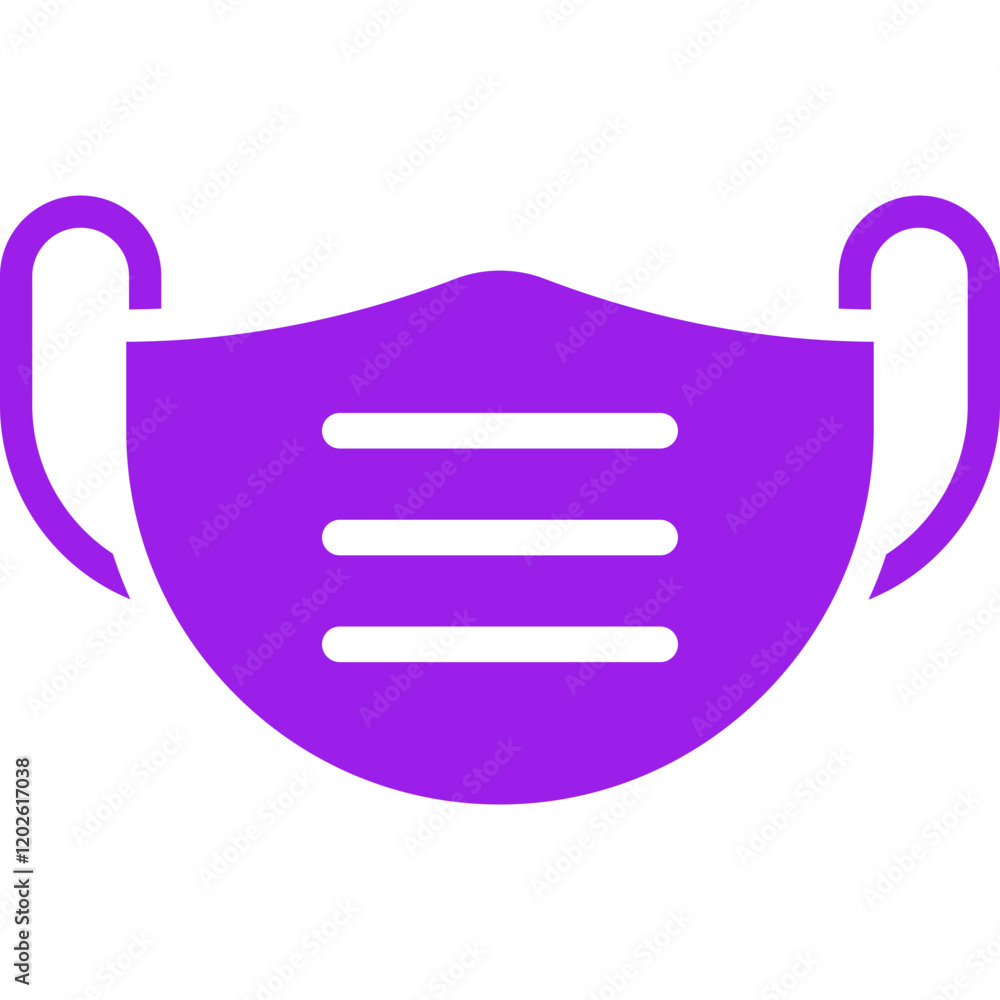 Surgeon's Face Mask icon single vector illustration Surgeon's Face Mask icon single vector illustration
