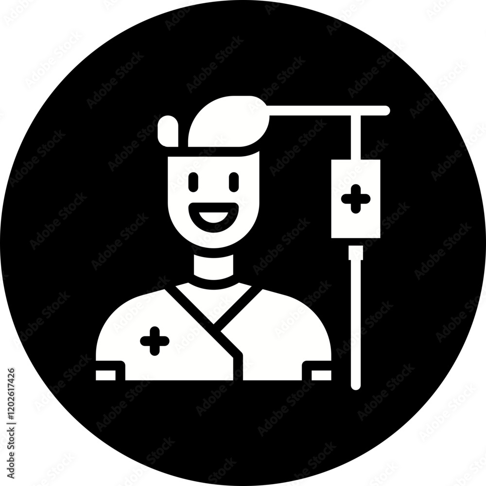 Male Patient icon single vector illustration Male Patient icon single vector illustration