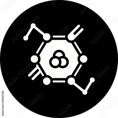 Molecules icon single vector illustration