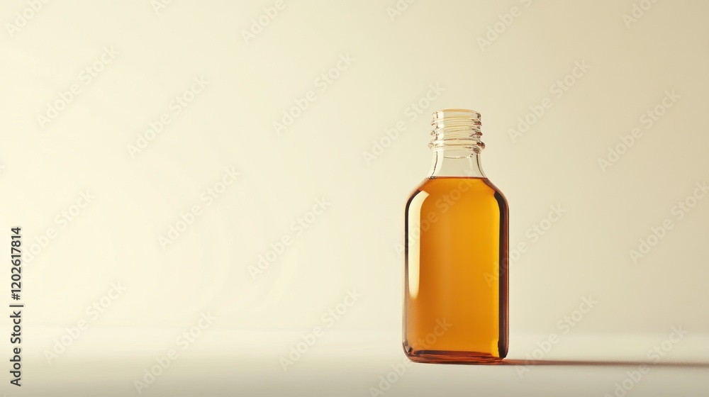 Amber liquid bottle studio shot, minimal background, packaging design Amber liquid bottle studio shot, minimal background, packaging design