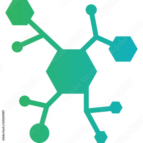 Molecular Structure icon single vector illustration