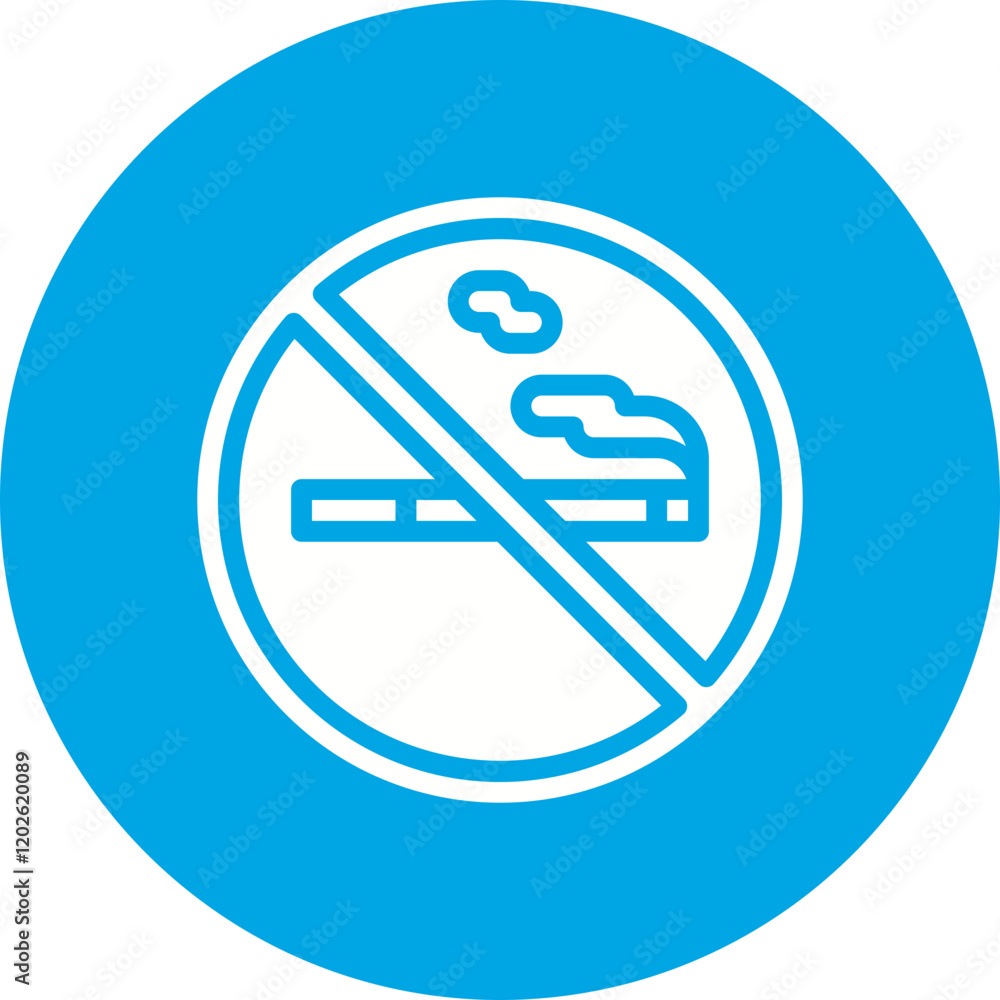 No Smoking Sign icon single vector illustration No Smoking Sign icon single vector illustration