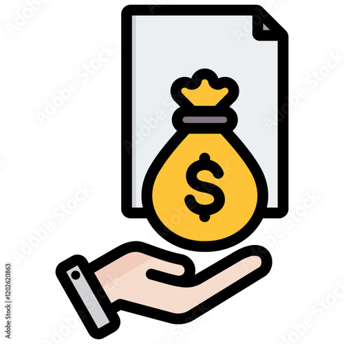 Capital Outline Color Icon
