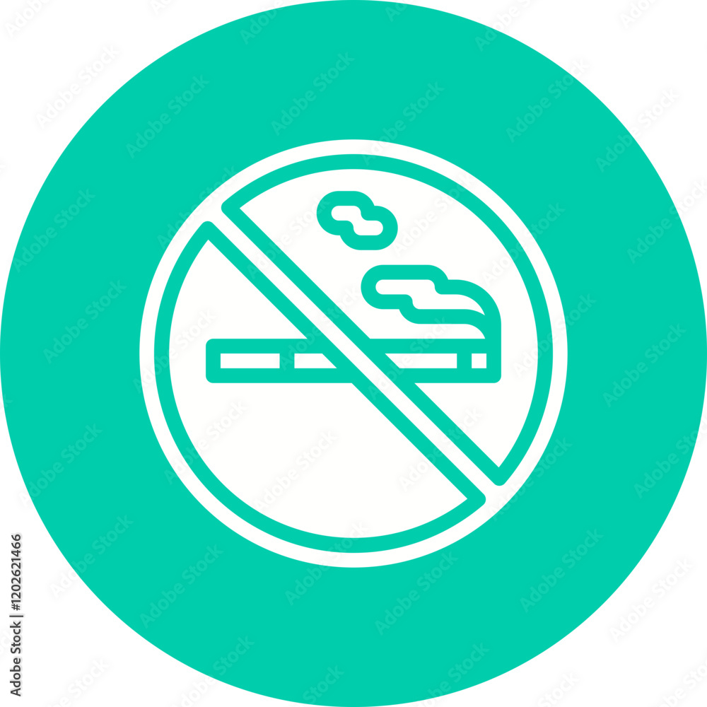 No Smoking Sign icon single vector illustration No Smoking Sign icon single vector illustration