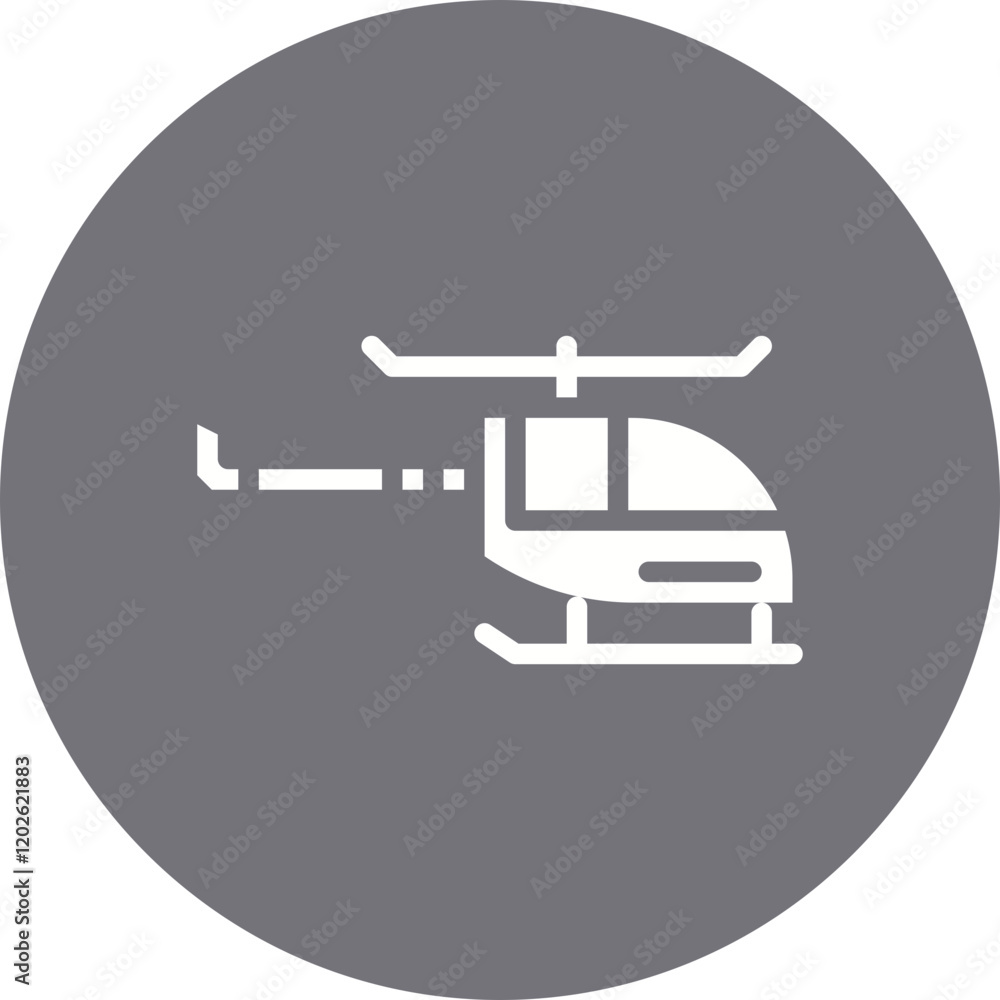 Helicopter icon single vector illustration Helicopter icon single vector illustration