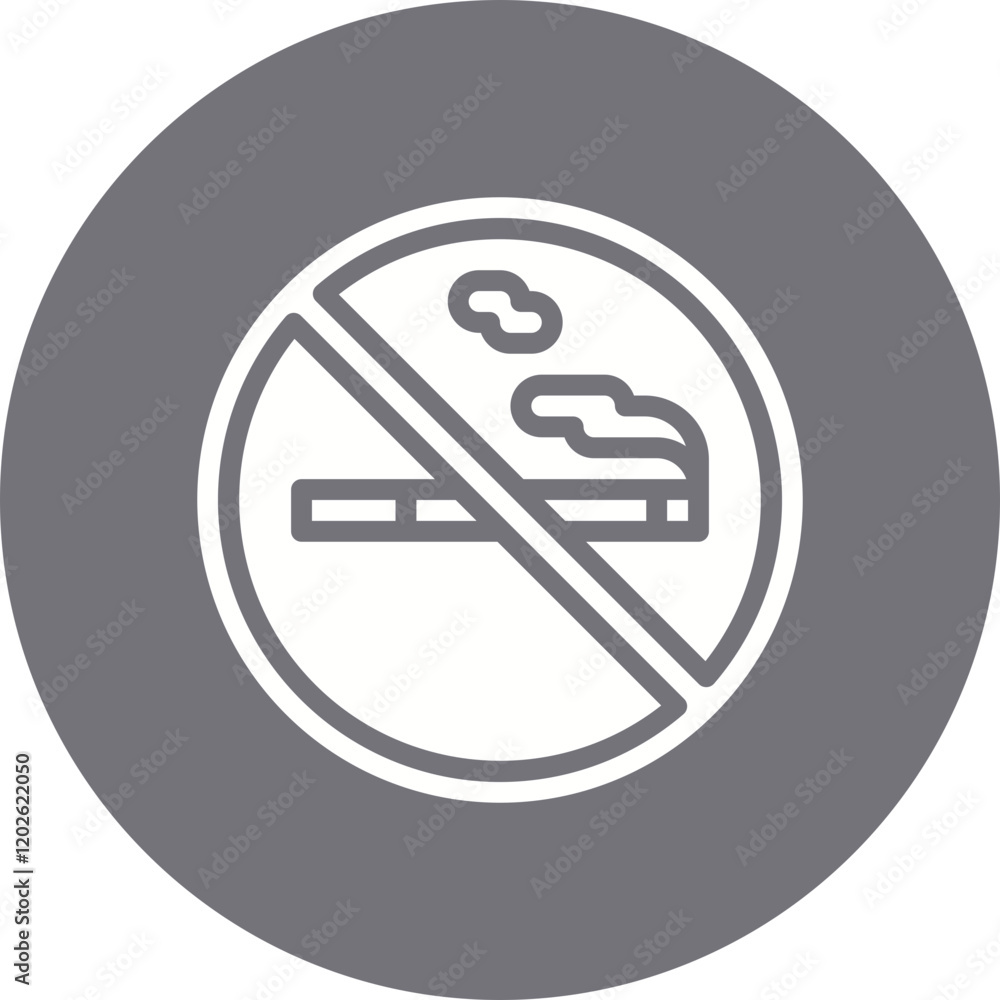 No Smoking Sign icon single vector illustration No Smoking Sign icon single vector illustration