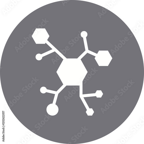 Molecular Structure icon single vector illustration