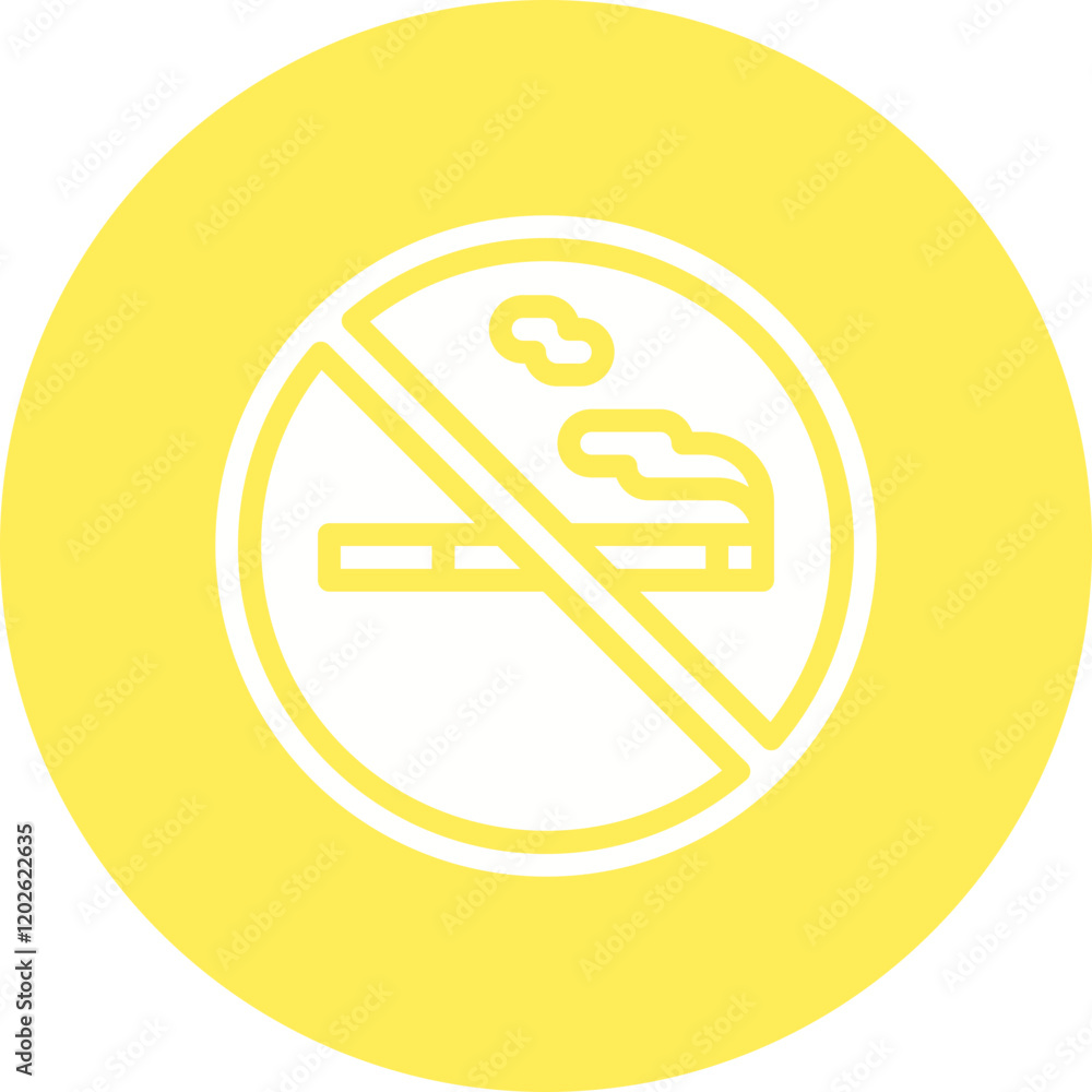 No Smoking Sign icon single vector illustration No Smoking Sign icon single vector illustration
