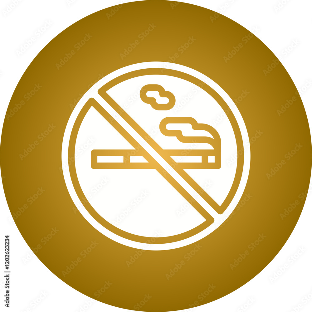 No Smoking Sign icon single vector illustration No Smoking Sign icon single vector illustration