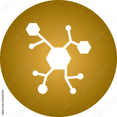 Molecular Structure icon single vector illustration