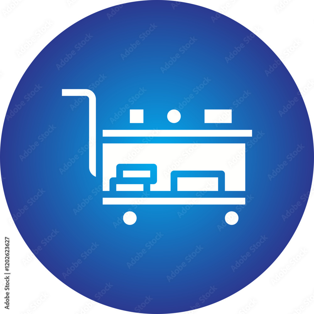 Medical Cart icon single vector illustration Medical Cart icon single vector illustration