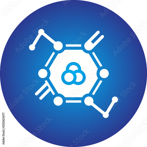 Molecules icon single vector illustration