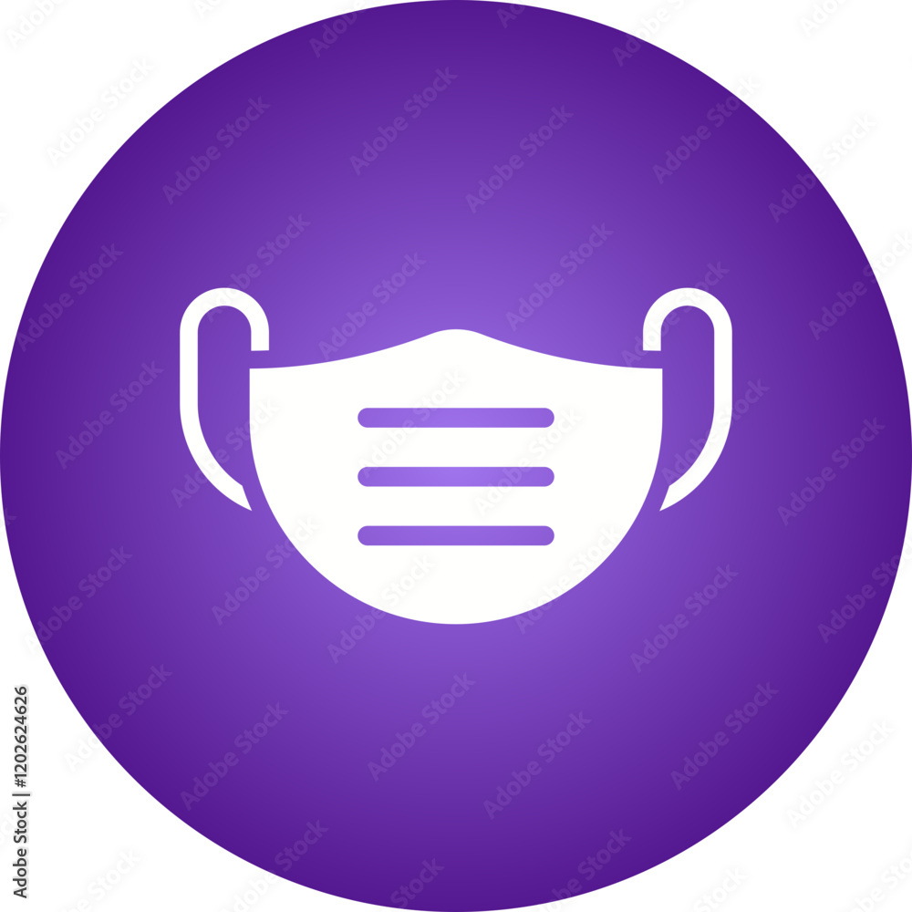 Surgeon's Face Mask icon single vector illustration Surgeon's Face Mask icon single vector illustration