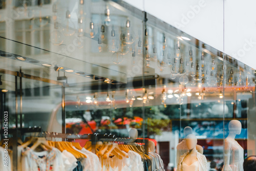 Retail fashion store shop front, shopping concept, London