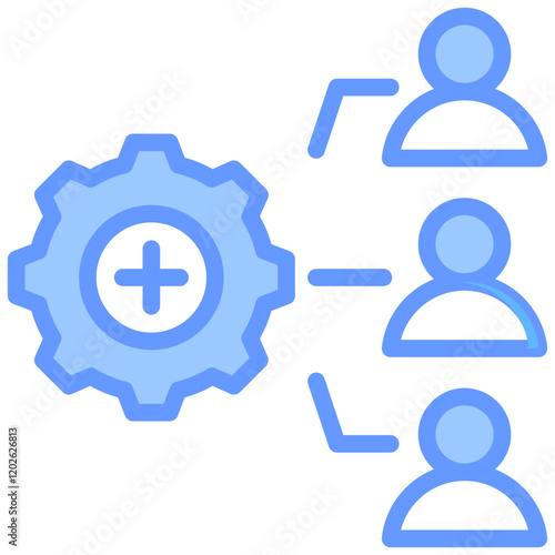 Resource Allocation Blue Icon